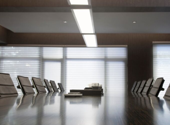 boardroom table and chairs